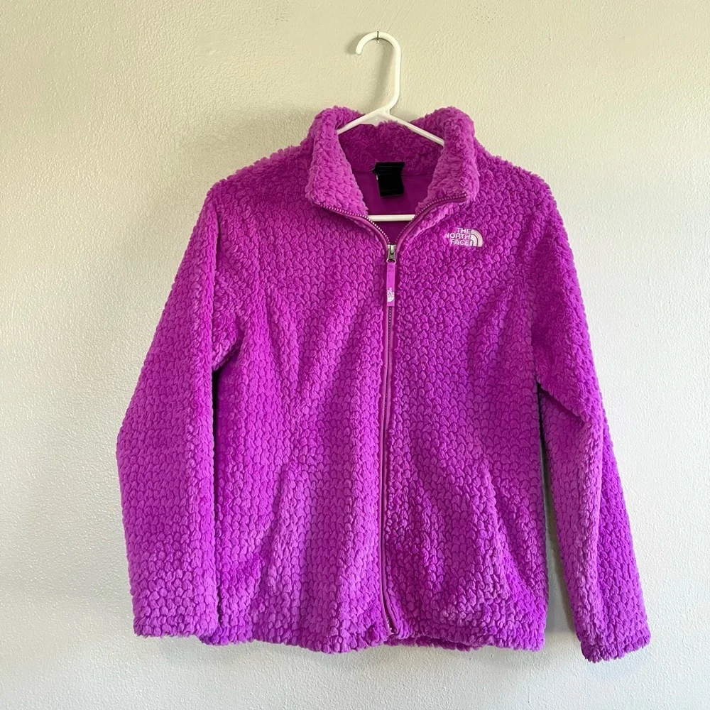[The North Face] Magic Magenta Laurel Zip Up Jacket- Girls Large 14/16